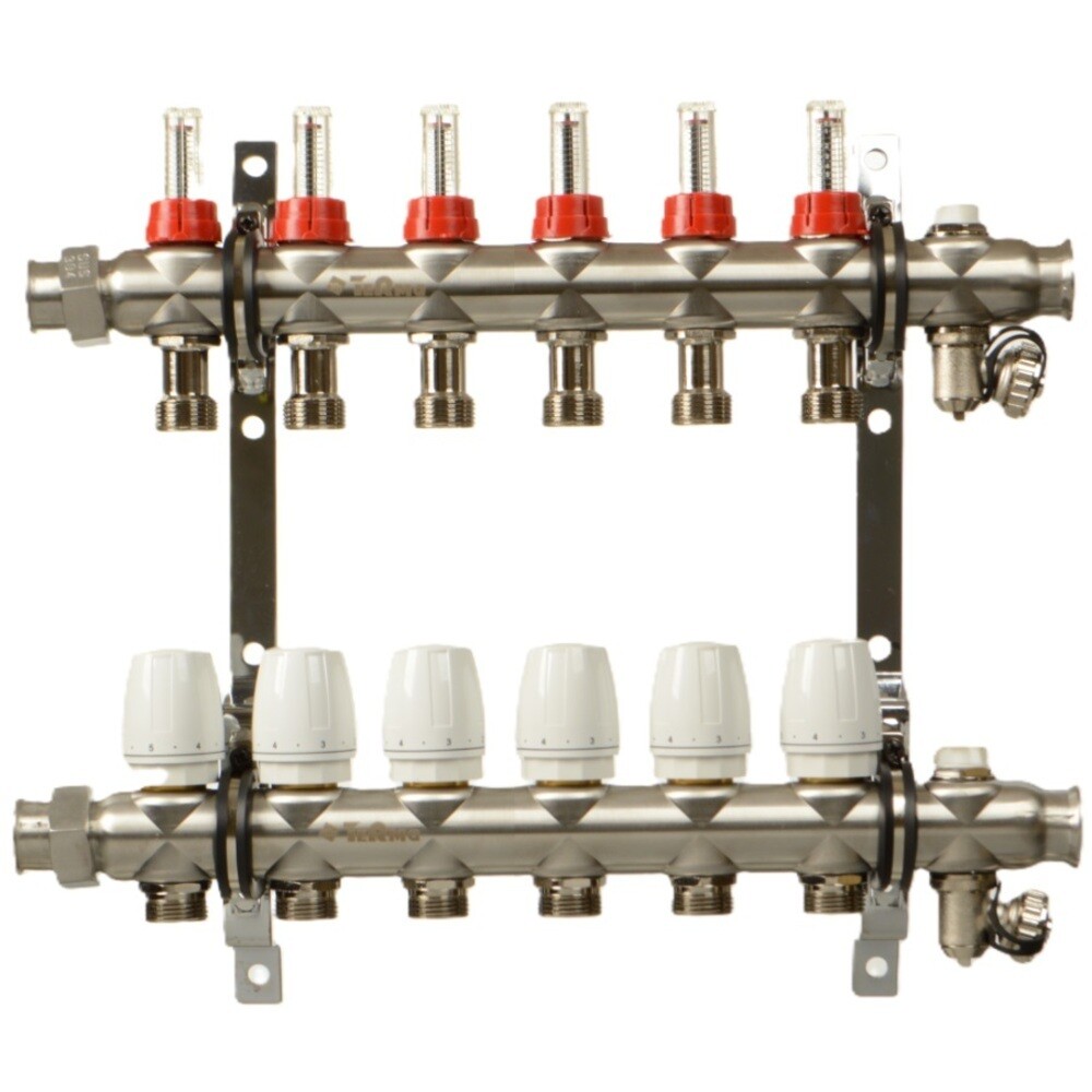 original-37365.jpg Коллекторная группа с расходомерами Terma 1 ВР(г) х 6 выходов 3/4 НР(ш) ЕК х 1 ВР(г) — изображение 1