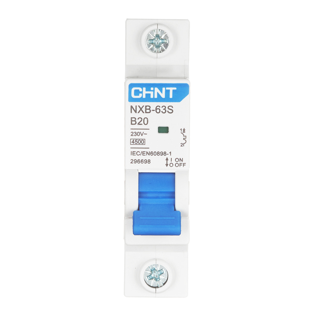 original-3770.jpg Автоматический выключатель модульный Chint NXB-63S 1P 20А тип B 4,5 кА 230 В (296698) — изображение 1
