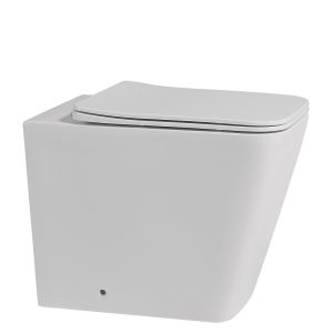 Унитаз напольный приставной Abber Rechteck с горизонтальным выпуском сиденье с микролифтом (AC1211)