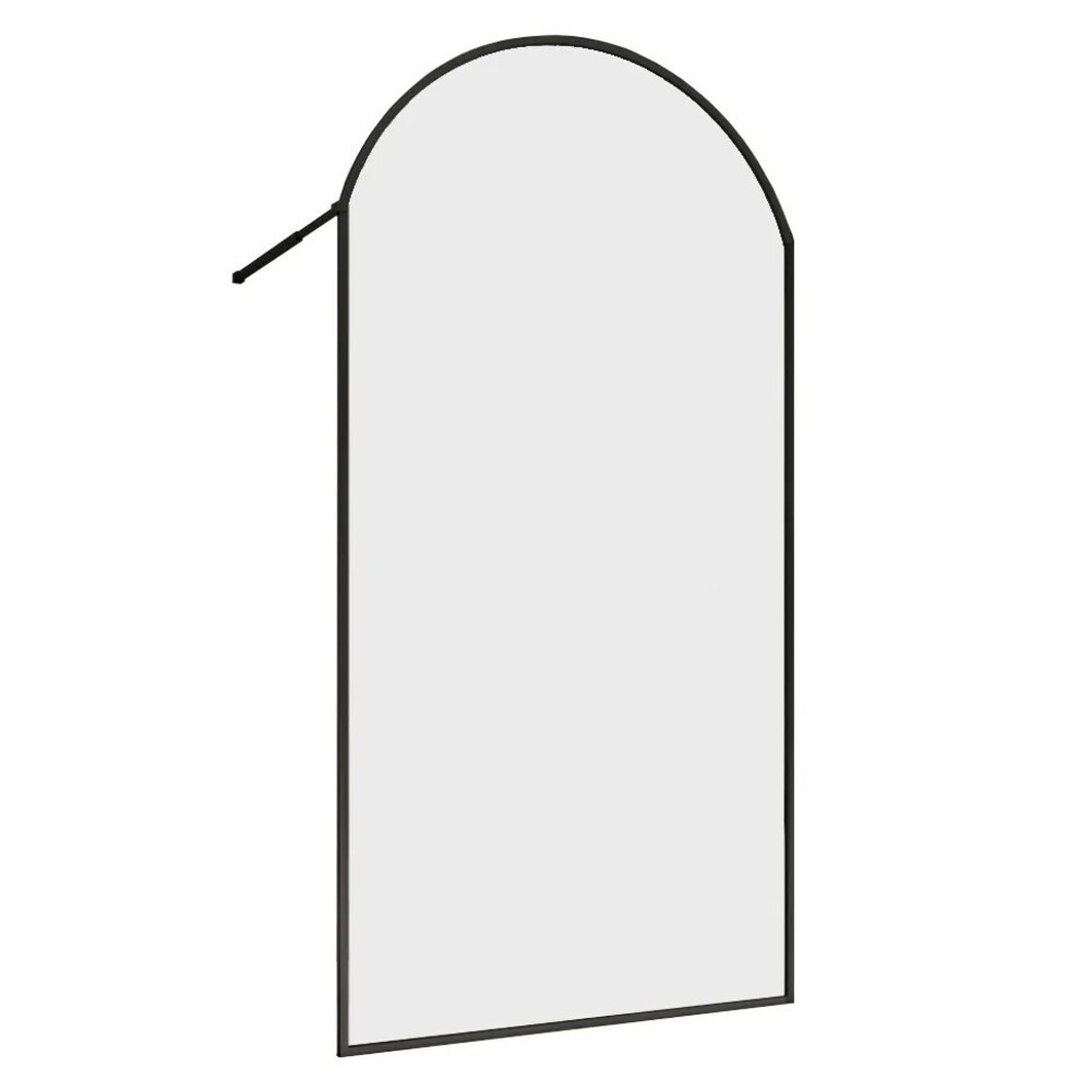 original-426.jpg Душевая перегородка Abber Immer Offen черная 100х230 см стекло прозрачное 6 мм (AG64100BN) — изображение 1