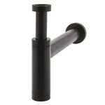 Сифон для раковины Wirquin Black Touch 1 1/4х32 мм без выпуска с соединением 40 мм черный (30724757)