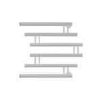 Полотенцесушитель водяной Indigo Zip 600х600 мм фокстрот с боковым подключением 500 мм белый