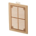 Решетка вентиляционная пластиковая приточно-вытяжная Era Р 183х253 мм с сеткой бежевая