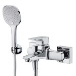 Смеситель для ванны WasserKraft Salm хром однорычажный с коротким изливом с лейкой (2701)
