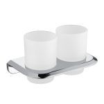 Стакан для ванной Abber Nord с держателем двойной стекло матовый/металл хром (AA1557)