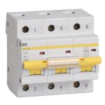 Автоматический выключатель модульный IEK Karat ВА47-100 3P 20А тип C 10 кА 400 В (MVA40-3-020-C)