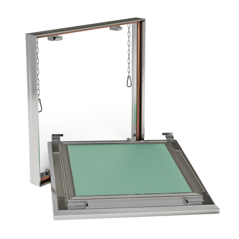 original-5726.jpg Люк ревизионный под плитку Хаммер Гиппократ-П алюминиевый 200х200 мм скрытый нажимной — изображение 1