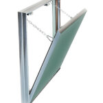 Люк ревизионный под плитку Хаммер Гиппократ-П алюминиевый 300х400 мм скрытый нажимной