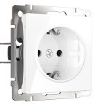 Розетка Werkel встраиваемая белая со шторками (a051139)