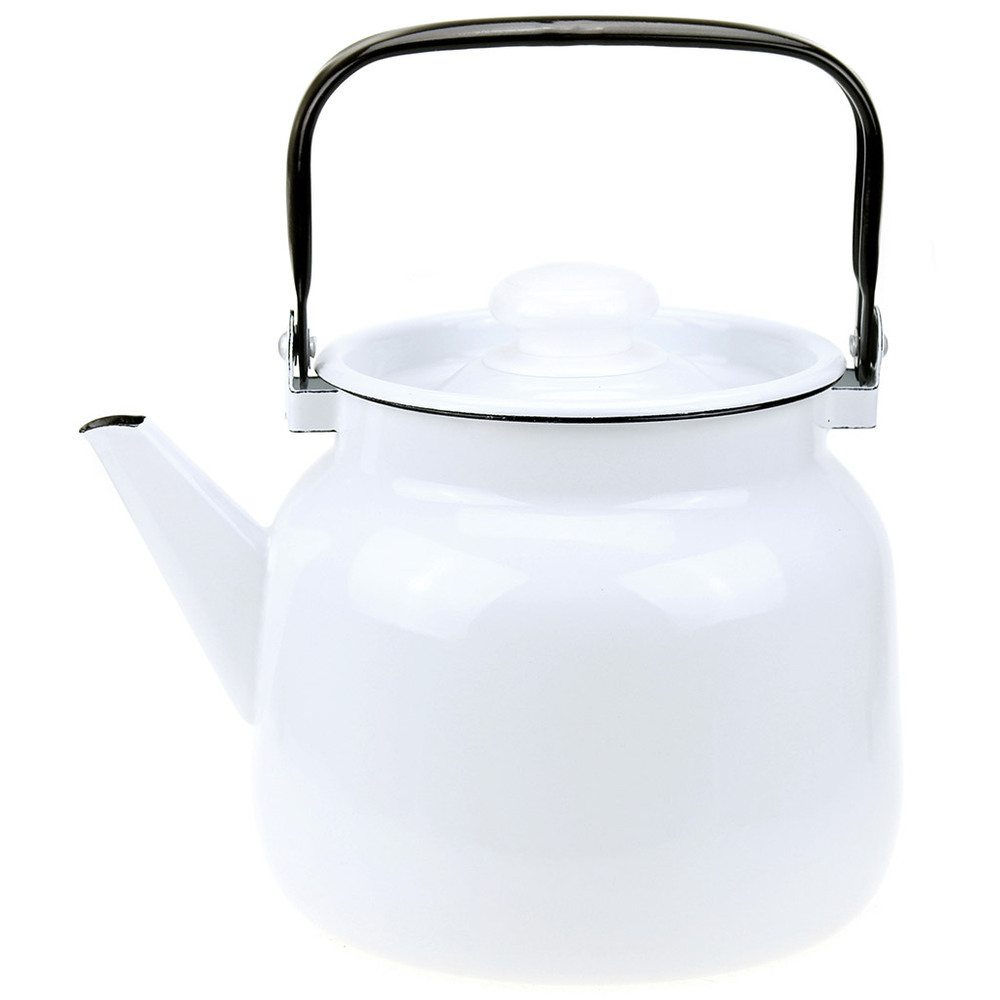 original-5890.jpg Чайник эмалированный Лысьвенские эмали Белые ночи 3,5 л белый — изображение 1