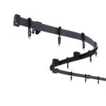 Карниз потолочный пластмассовый однорядный гибкий Лайт 350 см черный