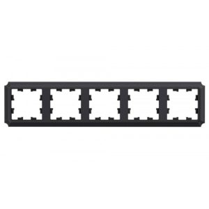 Рамка Systeme Electric AtlasDesign Antique пятиместная базальт (ATN101405)