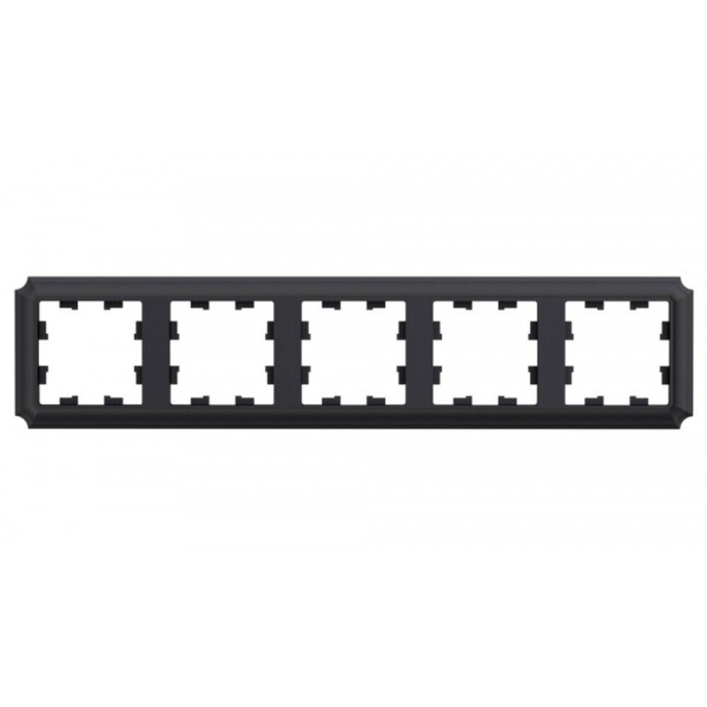 original-6008.jpg Рамка Systeme Electric AtlasDesign Antique пятиместная базальт (ATN101405) — изображение 1