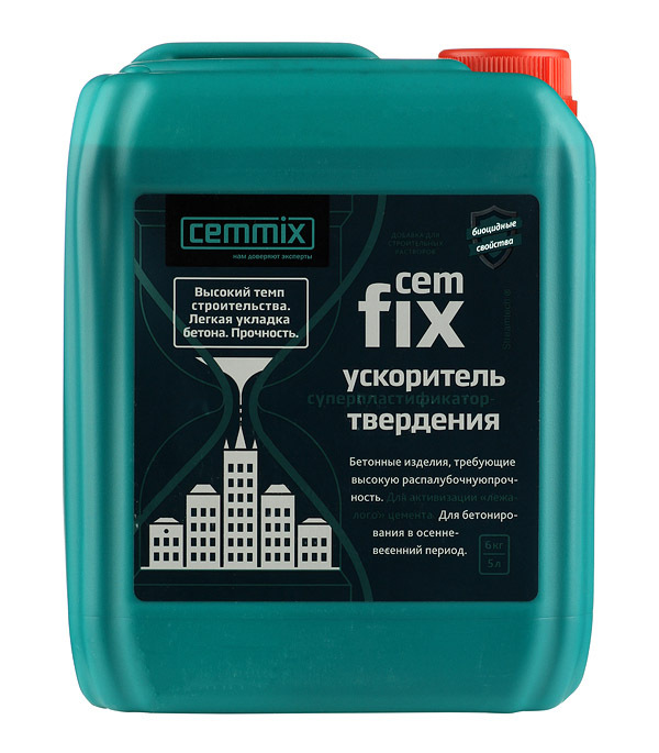 original-6017.jpg Добавка ускоритель твердения CemMix CemFix 5 л — изображение 1