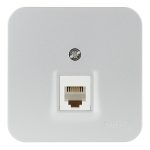 Розетка телефонная Systeme Electric Blanca накладная алюминий (BLNIA011003)