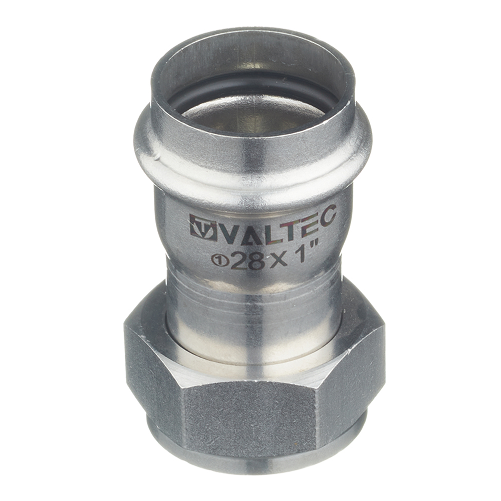 original-6216.jpg Соединитель VALTEC (VTi.908.I.002806) 28 мм х 1 ВР(г) нержавеющая сталь с накидной гайкой — изображение 1