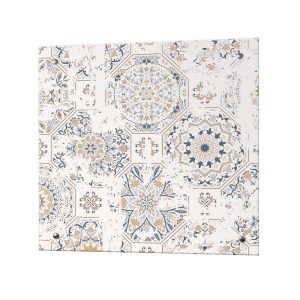 Панель стеновая закаленное стекло для кухни 600х600х4 мм винтажная майолика