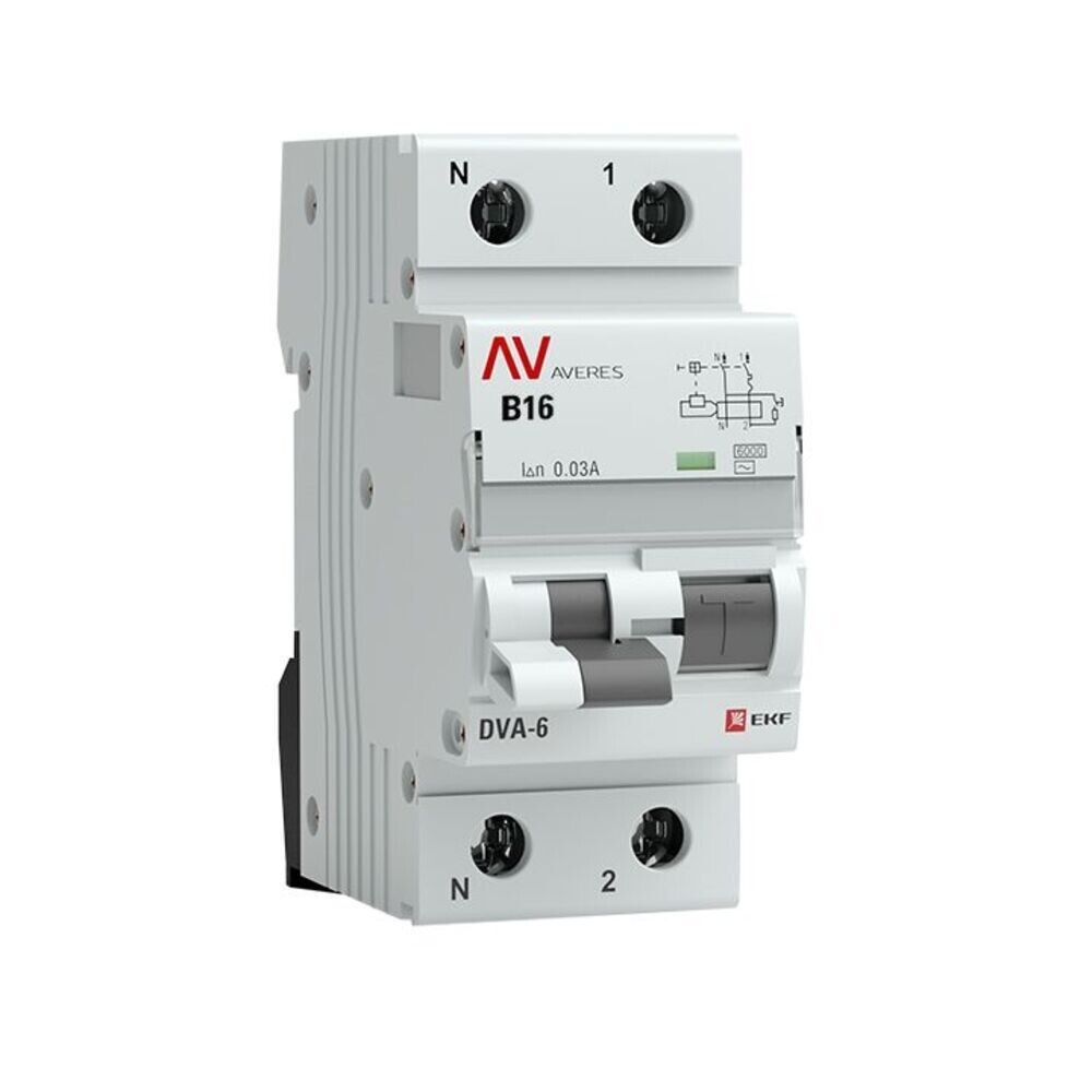 original-6564.jpg Автомат дифференциальный EKF Averes DVA-6 16А 1P+N тип AC 30 мА 6 кА (rcbo6-1pn-16B-30-ac-av) — изображение 1