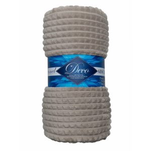 Плед 150х200 см TexRepublic Жаккард микрофибра бежевый