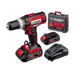 Дрель-шуруповерт аккумуляторная Зубр ДШЛ-185-22 18 В 2 Ач Li-Ion 2 АКБ и ЗУ