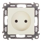 Розетка Legrand Valena Life встраиваемая слоновая кость со шторками (753516)