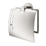 Держатель для туалетной бумаги WasserKraft с крышкой металл никель (K-64425)