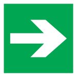 Наклейка Rexant эвакуационный знак Направляющая стрелка самоклеящаяся 200х200 мм (5 шт.)