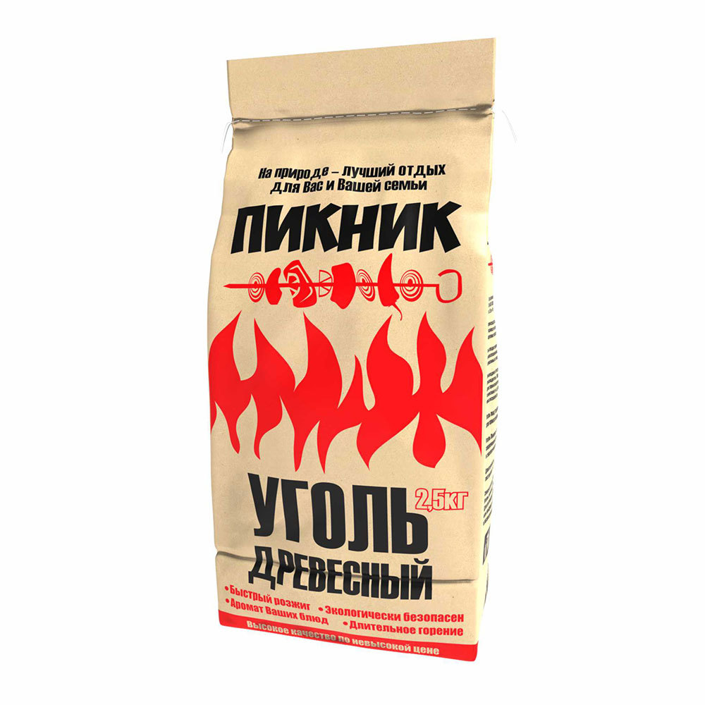 original-7237.jpg Уголь древесный березовый Пикник 2,5 кг — изображение 1