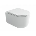 Унитаз подвесной Ceramicanova Ulma безободковый с сиденьем дюропласт микролифт смыв торнадо (CN4006T)