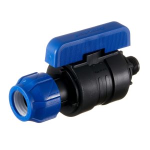 Кран шаровой ПНД Valfex компрессионный переходной 25х1/2 НР(ш)