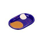 Мыльница для ванной Moroshka Kira настольная керамика синяя/белая/оранжевая (945-311-02)