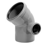 Отвод Valfex d110х50 мм 45° пластиковый с выходом d50 мм правый для внутренней канализации (23112150)