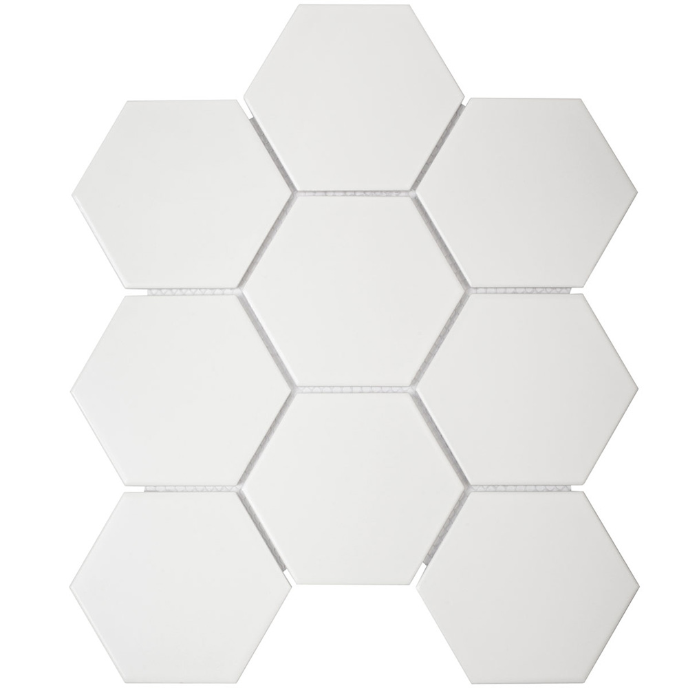 original-769.jpg Мозаика Starmosaic Hexagon big белая керамическая 295х256х6 мм матовая — изображение 1