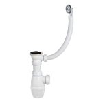 Сифон для раковины Wirquin Минор 1 1/2х40/50 мм с выпуском 40/50 мм с соединением 40/50 мм белый (30987191)