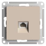 Розетка компьютерная Systeme Electric AtlasDesign встраиваемая песочная RJ45 (ATN001283)