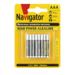 Батарейка Navigator AAA мизинчиковая LR03 1,5 В (4 шт.)