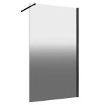 Душевая перегородка Abber Immer Offen черная 120х200 см стекло матовое 6 мм (AG69121BD)