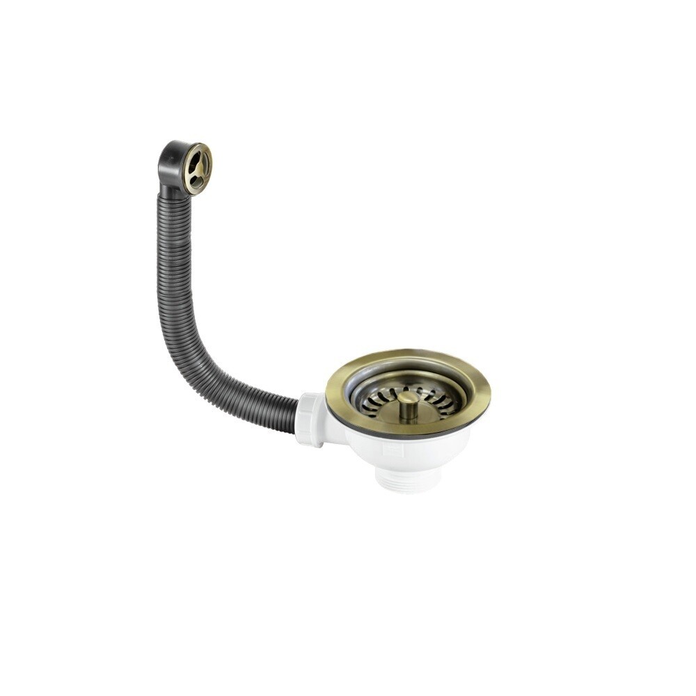 original-9015.jpg Выпуск для мойки McAlpine 3 1/2 с переливом античная бронза (OF2-113SAB) — изображение 1