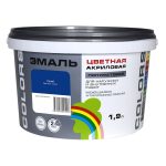 Эмаль универсальная акриловая Радуга Colors синяя полуматовая 1,9 л