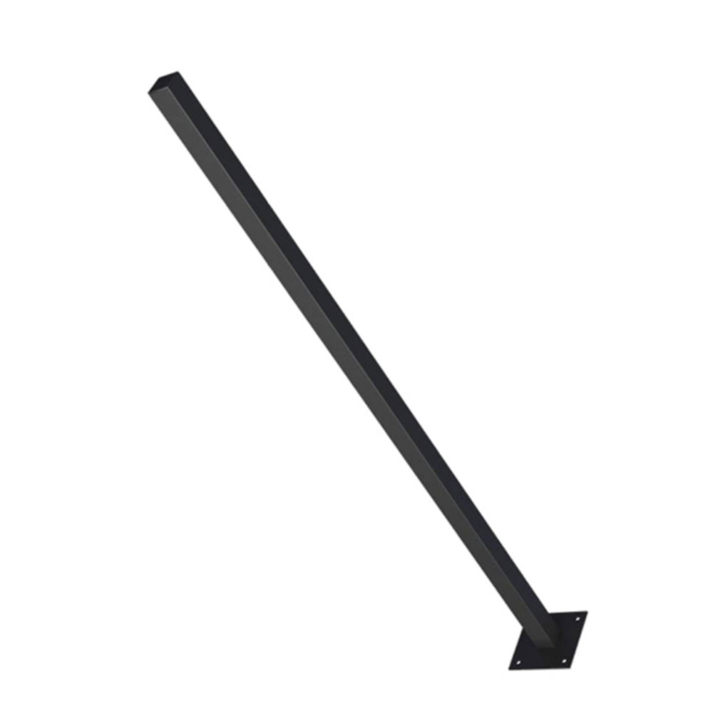 original-9429.jpg Столб для забора 80х80х2 мм 2 м c фланцем 190х190 мм графитовый серый RAL 7024 — изображение 1