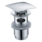 Донный клапан WasserKraft клик-клак 1 1/4 с переливом хром (A105)