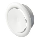 Анемостат приточно-вытяжной Era Pro регулируемый стальной с полимерным покрытием d125 мм белый