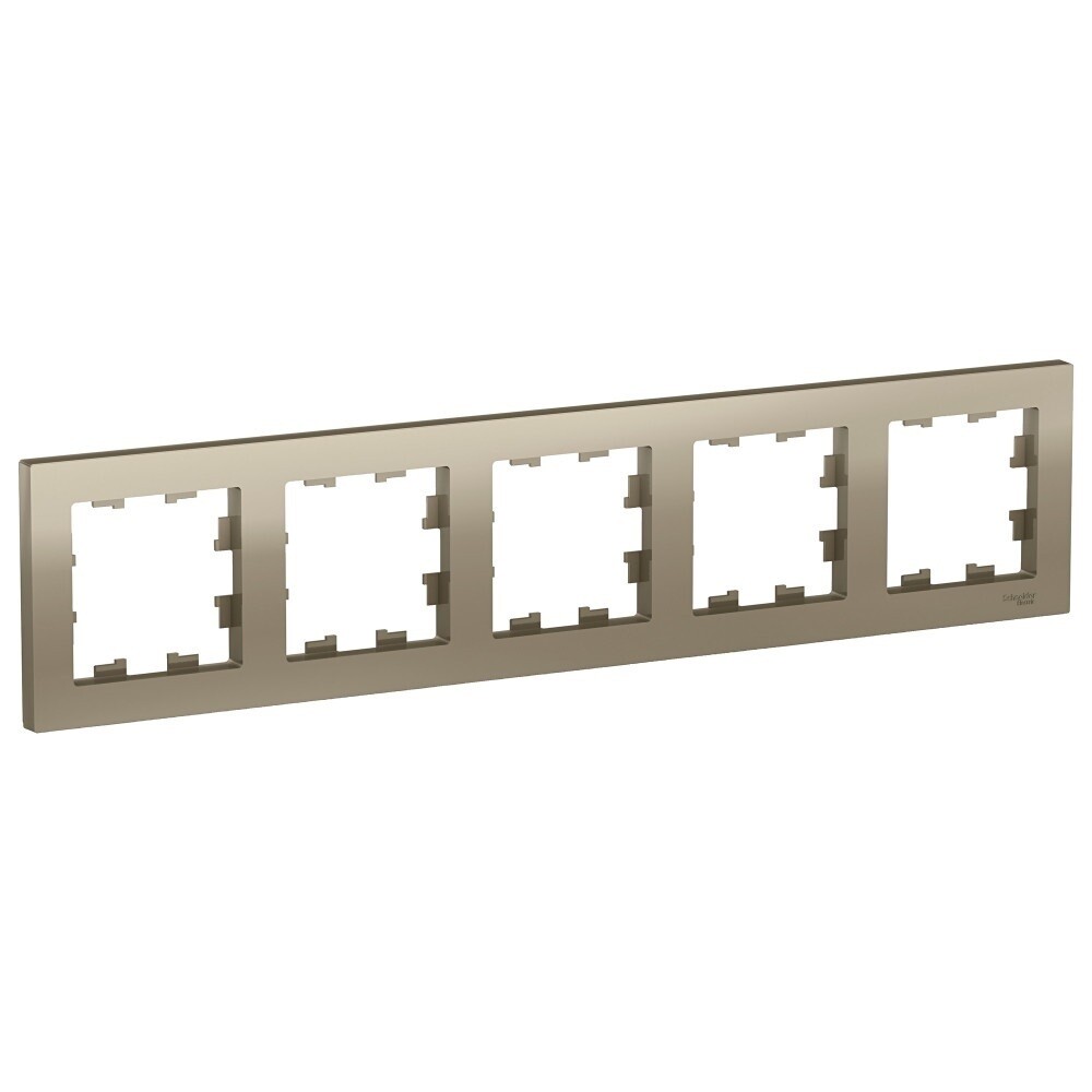 original-9616.jpg Рамка Systeme Electric AtlasDesign пятиместная шампань (ATN000505) — изображение 1